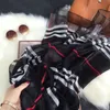 Bandana's Durag Merk Winter Geruite Sjaal Paar Stijl Warm Effen Pashmina Sjaals Mode Vrouwen Sjaals Kasjmier Sjaal Hijab voor Cadeau 231006