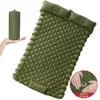 Coussinets d'extérieur matelas gonflable 2 personnes tapis de Camping avec oreiller d'air Portable imperméable sac à dos coussin de couchage 231005
