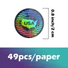 Other Decorative Stickers Anti-fake Hologram Laser Holographic Sticker warranty seal Label D MADE IN USA Security sticker for package 20mm 231005