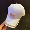 Nya 4Colors Letter M D Rhinestone Women Baseball Cap kvinnlig solid utomhusjusterbar broderad hiphophattar Summer Sunhat 201013294w