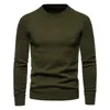 Erkek Sweaters Patch Sleeve Pullover Sweater Tops Sonbahar ve Kış Moda Sweatshirt Düzenli Baskı Omuz Düz Renk Bluz