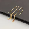 Ear Mankiet Yunli Real 18k złota kolczyki Proste Phoenix Tail Design Pure Au750 For Women Fine Jewelry Prezenty ślubne 231005