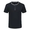 Verão masculino camisetas moda preto branco manga curta carta bloco impresso tripulação pescoço casual camiseta para casais #112