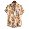 Chemises décontractées pour hommes Social Hawaiian Ethnique À Manches Courtes Chemise Florale D'été Surdimensionnée Lâche Et Respirant Designer Dazn Reserva Vêtements