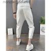 Men's Jeans Japanese Trend New Men's Ripped Hole Jeans White Green Black Ankle Length Youth Fashion Loose Denim Harem Cargo Pants J231006