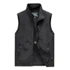 Men's Vests Mens Jacket Vest Spring Summer Autumn Casual Sleeveless Travels Hiking Work Multi-pockets Waistcoat Loose 5XL