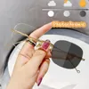 Sunglasses Ladies Luxury Design Rimless Pochromic Glasses Men Women Outdoor Intelligent Color Changing Eyewear Minus Diopter Eyeglasses