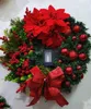 Outros suprimentos de festa de evento Guirlandas de Natal Decoração Grinalda Porta da frente Janela Parede Pendurada Plantas Falsas Ornamento Flor Artificial Drop 231005