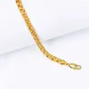 Bracelets à maillons XP Jewelry - ( 21 Cm X 6 Mm ) Double Cercle Plaqué Or Pur Pour Hommes Mode Sans Nickel