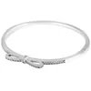 Bracelet Arc étincelant brillant enlacé séduisant brillant Bracelet en argent Sterling 925 Bracelet Fit Europe perle charme bijoux à bricoler soi-même 231005