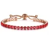 Bransoletka tenisowa moda moda regulowana łańcuch bransoletki sześcienne cyrkonia różowe złoto miłość luksus lśniąca biżuteria 1938