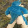Remise Costume de mascotte de cheveux longs de renard bleu d'usine pour adultes tenue de noël Halloween déguisement Suit306r