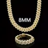 Fabrikspris grossist 8mm 10mm 12mm 15mm 20mm pass diamanttestare 925 Silver Moissanite Cuban Link Chain Necklace Armband