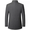 Misturas de lã masculina KAYOULAI mistura de lã casaco masculino inverno moda sobretudo masculino engrossar manter jaquetas quentes trincheira casaco de lã gola 231005