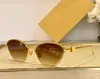 Cat Eye Sungass Sungasses Gold Metal Frame / brun Femmes ombragées Designer Lunettes de soleil Shades UV400 Eyewear avec boîte