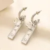 Boucles d'oreilles classiques en fausses femmes, nouvelles boucles d'oreilles à breloques en argent 925, bijoux de haute qualité, marque de luxe, boucles d'oreilles de styliste, romantique pour fille, amour