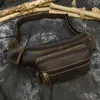 Sacs de taille Sacs de taille en cuir véritable pour homme Fanny Pack sac de ceinture pochette de téléphone Mini sac de poitrine de voyage mâle petit sac à bandoulière pochette en cuir 231006