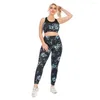 Mulheres duas peças calças esporte conjunto mulheres sweatsuits tamanho grande combinando tank top ginásio desgaste yoga roupas de fitness leggings collants l xl xxl xxxl