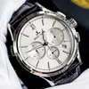 Wristwatches Reef Tiger/RT Luminous Watch Men Luxury White Dial Date Steel Chronograph Quartz Leather Strap RGA1669