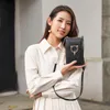 Sacs de soirée ER Mini téléphone portable sac de poche fille de haute qualité rabat bandoulière mode femme téléphone dame épaule en cuir fendu 231005