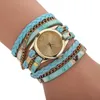 Pocket Watches Vintage Woven Armband Watch Wear-beständig Round Alloy Fall för fru Girl Griend Gift