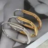 Bangle In Vintage Brand Half Diamond Armband Luxury Jewelry for Women Designer Bangles 925 Sterling Silver Party Armband 231005