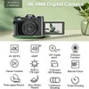 Camcorders 4K Digital Camera for Pography 48mp Vlogging 3 بوصة 180 ° شاشة فلاش مصممة و 16x Zoom 231006