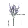 Decorative Flowers Wreaths 4 Bushes Flower Arrangements Lavender Stems Sprays Make Gorgeous And Fl Bridal Bouquets Garland For Chandel Dhb6M