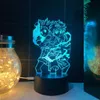 Bordslampor LED Night Light Anime Attack på Titan för hemrum Dekorbord Lamp cool barnbarn Gift Gon och Killua Figur YQ231006