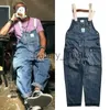 Herrenhosen 2023 Herrenbekleidung Schicke Denim-Overalls Herren-Arbeits-Cargohosen Old School Easy Worker Multi-Pocket-Latzoverall Denim-Hosen J231006