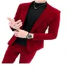 Autumn Gold Velvet Small Suit Men's Youth Korean Version Slim Top Handsome Business Casual Suit Trend Groom Wedding Coat272V