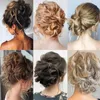 Syntetyczne peruki manwei syntetyczny chignon niechlujne krzymówkowe pazur do włosów bułka scruchy fałszywy fałszywe włosy ogon opaski dla kobiet włoski blondynki 231006