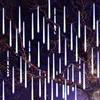 Other Event Party Supplies LED Meteor Shower Rain Lights Waterproof Falling Raindrop Fairy String Light Christmas Holiday Party Patio Decor 30/50CM 8 Tubes 231005