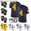 American College Football Wear NCAA College Michigan Wolverines Football 47 Khaleke Hudson Jersey 4 Nico Collins 29 Glasgow Aidan Hutchinson Josh Metellus Heren Yout