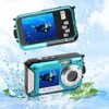 Camcorders Waterproof Antishake Digital Camera 27Ich Dual Screen Underwater HD 48MP 4K30FPS Selfie Video Recorder Action 231006