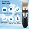 Elektriska rakare Professionell hårtrimmer Digital USB -laddningsbar hårklippare för män Haircut Ceramic Blade Razor Hair Cutter Barber Machine 231006