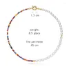 Chains Pearl Necklace For Women Colorful Rice Beads Choker Necklaces Boho Jewelry Accessories Fashion On The Neck Gift