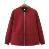 Ytterkläder Kvinnor Plus Size Size Jacket Autumn Casual Clothing Fashion Embroidered Outwear Curve Coats K71 845