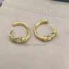 Ohrringe Modedesigner kostenloser Schmuck Hufeisen Damenohrring Versand Luxus Bijoux Wickelohrringe aus Edelstahl mit 18 Karat Gold überzogen