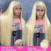 Synthetic Wigs Luvin 30 40 Inch 13x4 Straight 613 Blonde Human Hair 250% Transparent Remy Brazilian 13x6 Color Lace Frontal Wig For Women 231006