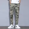 Pantalons pour hommes Mode Camouflage Pantalon Hommes 2021 Printemps Automne Casual Camo Slim Fit Crayon Longueur Cheville Mâle Taille Élastique HA187312d