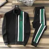 Herrkvinnor Autumn Tracksuits Triangle Stripe Track Suit Coats Man Designers Jackor Suits Pants Sweatshirts Sportswear272u