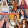 Human Chignons 13x6 Hd Lace Frontal Wig Brazilian Hair Wigs For Women 13x4 Pre Plucked Wet And Wavy 30 40 Inch Deep Wave Front 231006