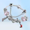 16-21CM European charm bracelet sweet mouse charm beads 925 silver chain for kids DIY Jewelry Accessories with gift box5006344