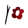 Hair Clips Fashion Irregular Red Flower Branches Hairpin Acrylic Stick Hairstyle Tool Women Headwear Accessory Jewelry