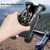 Mountain Bike Motorcykel ATV Scooter -styret Telefonhållare Mount Clamp 360 Rotertabel klipp för iPhone 15 14 Pro Max S9, S10 MER 4,7 - 6.8 Cell Smart Phone