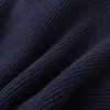 Koreaanse mode-sweaterjas voor dames Lente Herfst Denim Patchwork Gebreid vest Omslagkraag Jas met enkele rij knopen SMLXLXXL3XL4XL