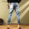 Jeans pour hommes Jeans pour hommes Harem effilé Pantalon de cowboy pour hommes Pantalon élégant Slim Fit Boot Cut Luxe Casual Loose Stretch Harajuku Élastique Xs J231006