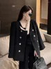 Abiti da donna High Street Blazer francese Cappotto per le donne Autunno Inverno Moda coreana Abiti casual Cappotti Doppio petto Capispalla allentato Casaco