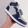 Dames heren basketbalschoenen Patent Royal Sneakers 1s Trainers High Top Donkere sneakers